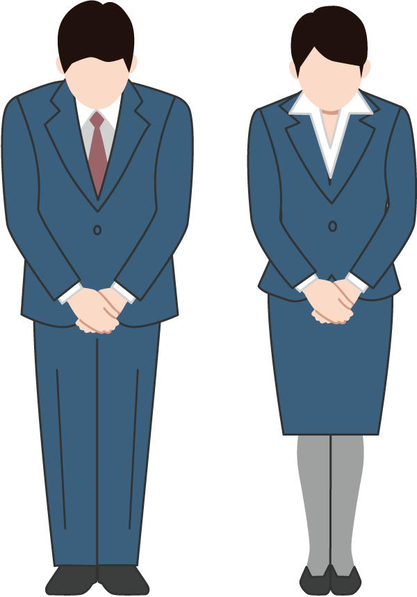 おじぎするイラスト